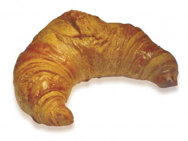 Blättriger Buttercroissant, zergeht auf der Zunge. Ein Genuss.