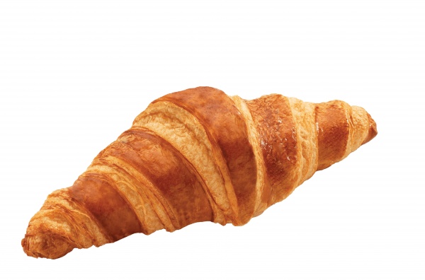 Auténtico croissant francés con un 24 % de mantequilla, de capas finas y hojaldradas que adquieren una textura dorada y crujiente al hornearse. Interior suave y delicado sabor a mantequilla.
