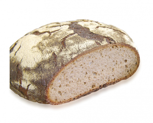 Handgemachtes Roggenbrot besonders kräftig im Geschmack. Besteht zu 90% aus Roggen- und 10% aus Weizenmehl. Mit 3- Stufen- Natursauerteig hergestellt.